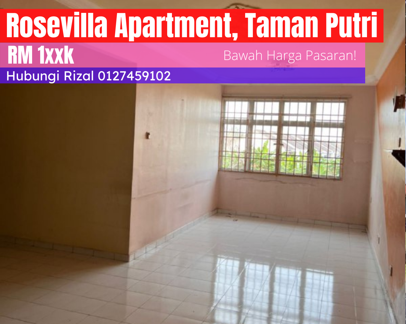 Rosevilla Apartment, Taman Putri, Kulai. Johor